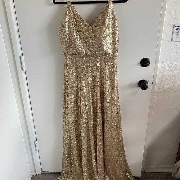 Revelry Hazel Sequin Bridesmaid Dress 